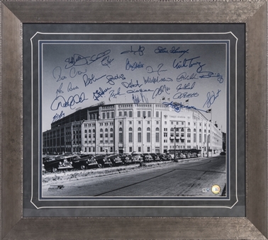 Yankee Stadium Signed 28x24 Framed Display By 27 Yankee Legends Including Derek Jeter & Reggie Jackson (MLB Authenticated & Steiner)